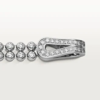 Agrafe-Armband, Diamanten im Brillantschliff, pavé-gefasst