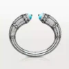 Armbänder „Geometrie & Contrastes“, Türkis, pavé-gefasst