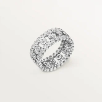 Broderie-Ring von Cartier, dreireihig, Diamanten