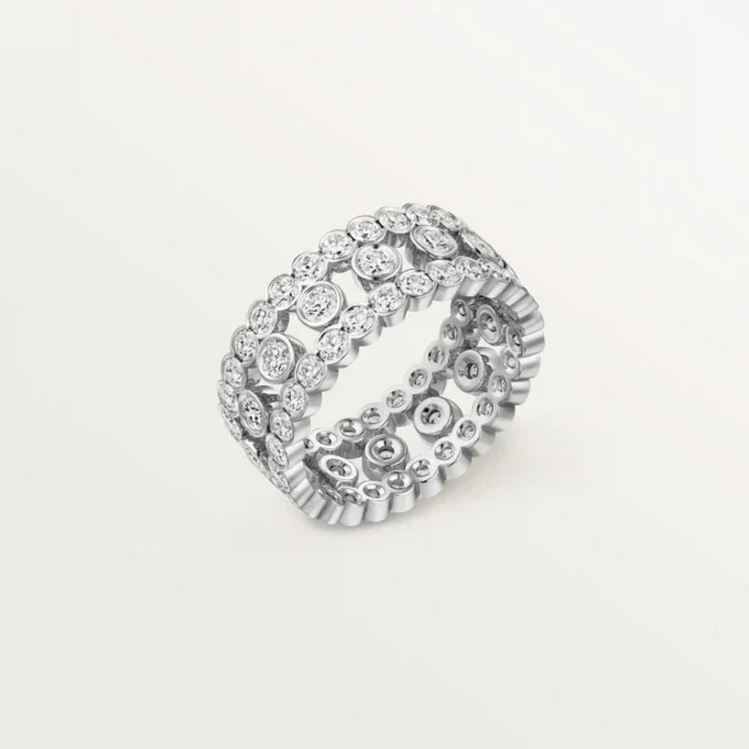 Broderie-Ring von Cartier, dreireihig, Diamanten