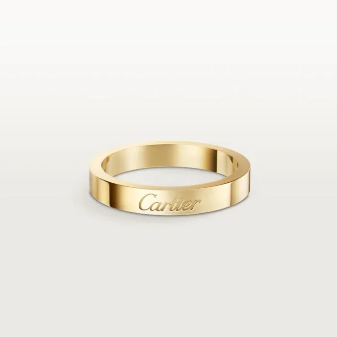 C de Cartier Ehering, 3 mm breit