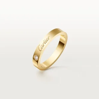 C de Cartier Ehering, 3 mm Breite, 1 Diamant