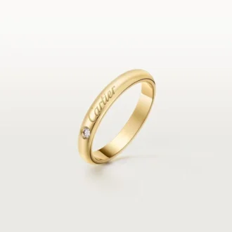 C de Cartier Ehering, 3 mm Breite, 1 Diamant