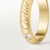 C de Cartier Ehering, 4 mm Breite, 1 Diamant