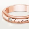 C de Cartier Ehering, 4 mm Breite, 1 Diamant