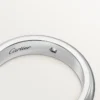 C de Cartier Ehering, 4 mm Breite, 1 Diamant