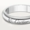 C de Cartier Ehering, 4 mm Breite, 1 Diamant