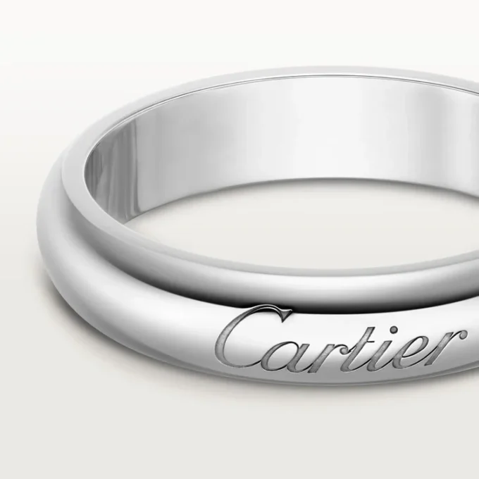 C de Cartier Ehering, 4 mm Breite