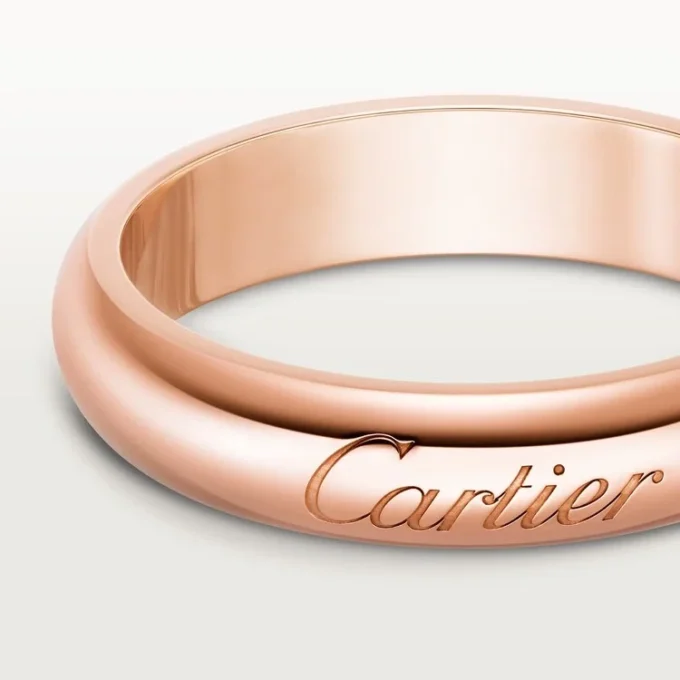 C de Cartier Ehering, 4 mm Breite