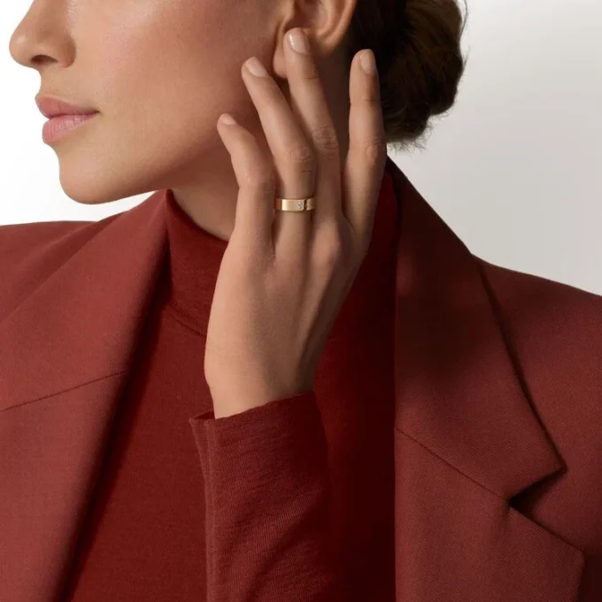 C de Cartier Ehering, 5 mm Breite, 1 Diamant