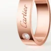 C de Cartier Ehering, 5 mm Breite, 1 Diamant