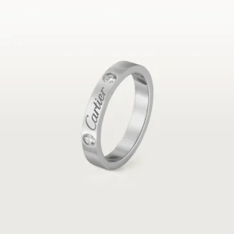 C de Cartier Ehering – Platin, Diamanten – Cartier