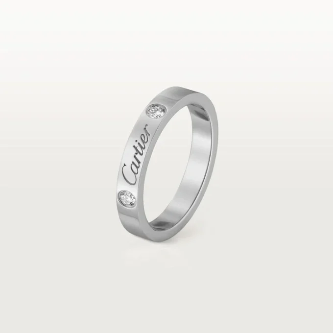 C de Cartier Ehering – Platin, Diamanten – Cartier