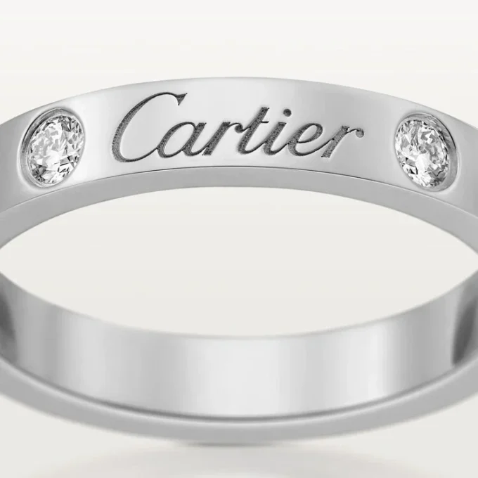 C de Cartier Ehering – Platin, Diamanten – Cartier