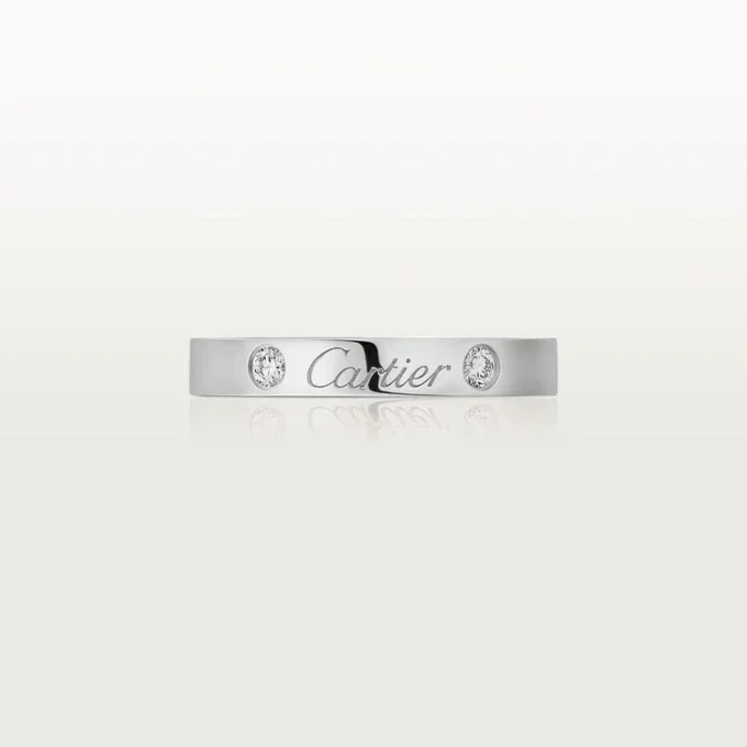 C de Cartier Ehering – Platin, Diamanten – Cartier