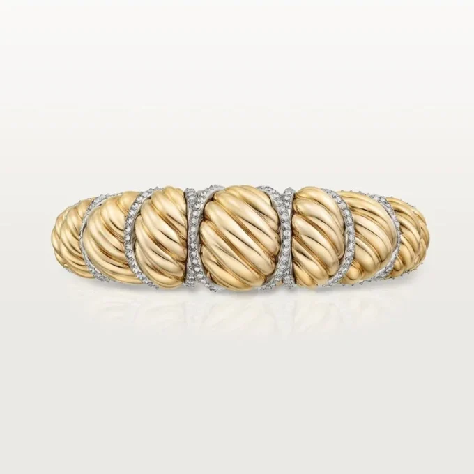 Cartier Libre Tressage Armband, Diamanten
