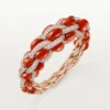 Cartier Libre Tressage Armband, Koralle