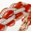 Cartier Libre Tressage Armband, Koralle