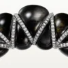 Cartier Libre Tressage Armband, Obsidian, Diamanten