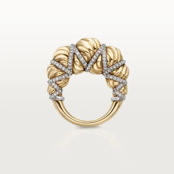 Cartier Libre Tressage Ring, Diamanten