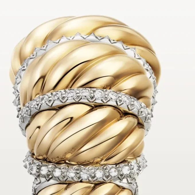 Cartier Libre Tressage Ring, Diamanten