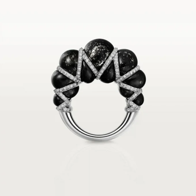 Cartier Libre Tressage Ring, Metaquartzit, Diamanten
