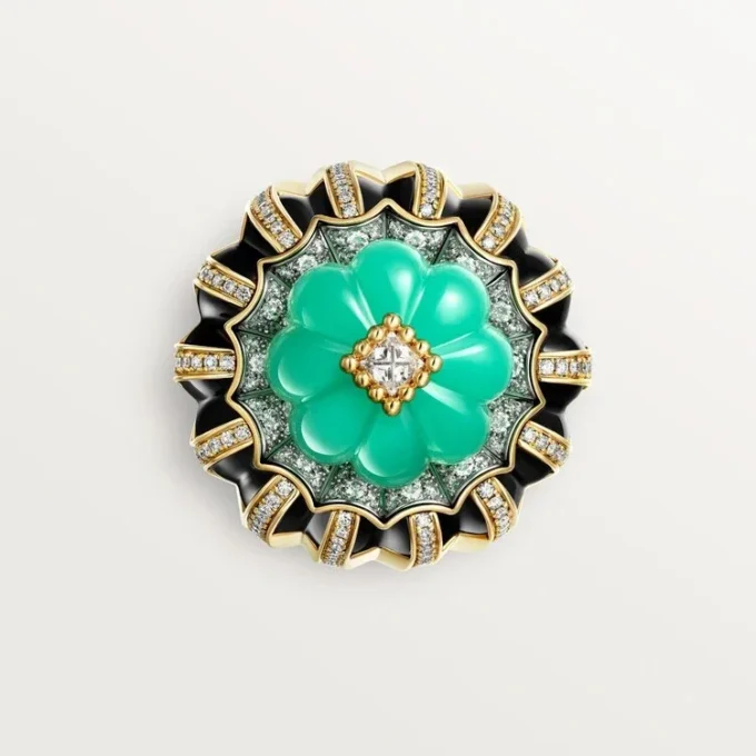 Cartier Libre Tuttitutti Ring, Chrysopras, Diamanten