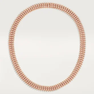 Clash de Cartier Halskette, flexibel, zweireihig, pavé-gefasst