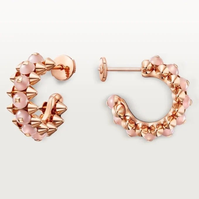 Clash de Cartier Ohrringe, rosa Chalcedon