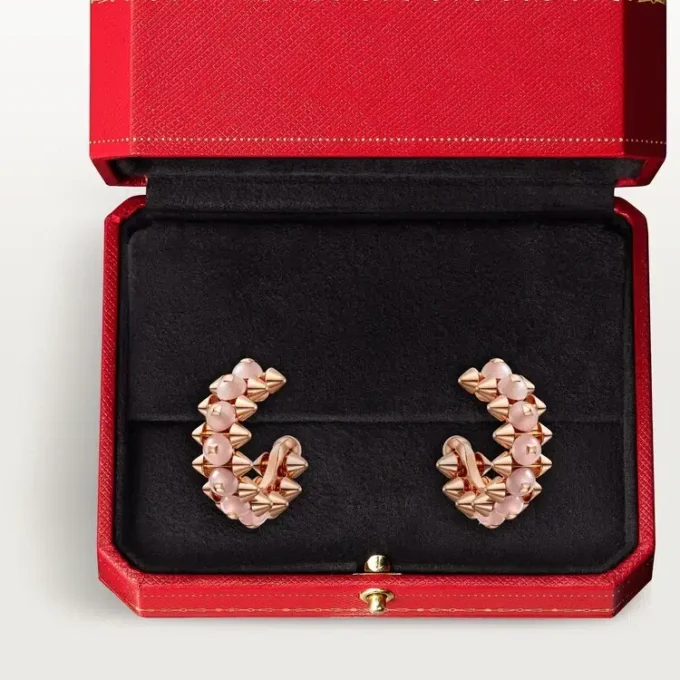 Clash de Cartier Ohrringe, rosa Chalcedon