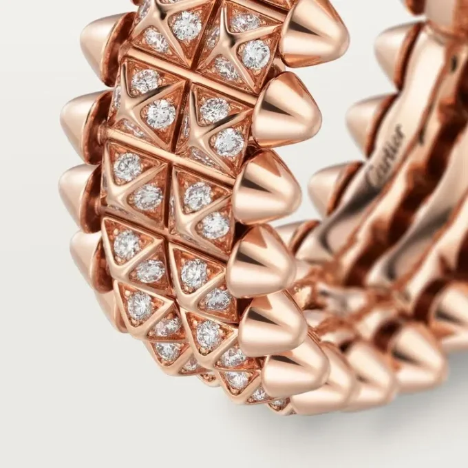 Clash de Cartier Ring, doppelreihig, pavé-gefasst