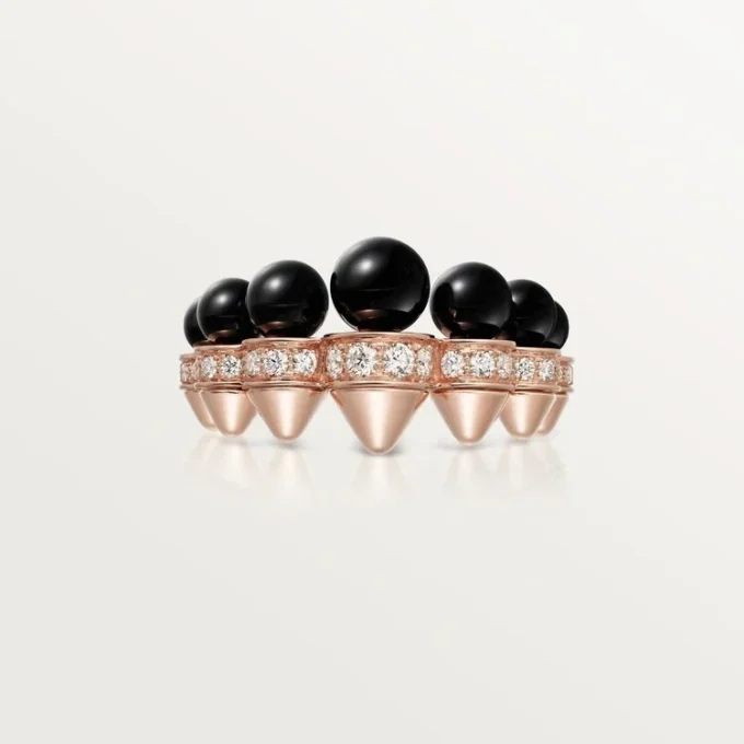 Clash de Cartier Ring, Onyx, extragroßes Modell, Diamanten