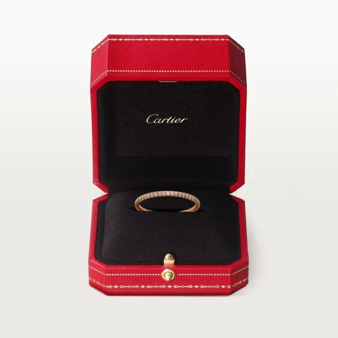 Etincelle de Cartier Ehering, 1,5 mm breit, pavé-besetzt