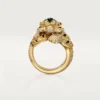 Faune Et Flore-Ring von Cartier, gelbe, orangefarbene und braune Diamanten, pavé-gefasst