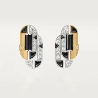 Geometrie & Contrastes Ohrringe, Onyx, Pavé