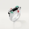 Geometrie & Contrastes Ring, Chrysopras, Pavé