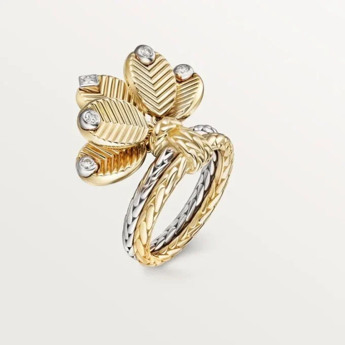 Grain De Cafe Ring, Diamanten