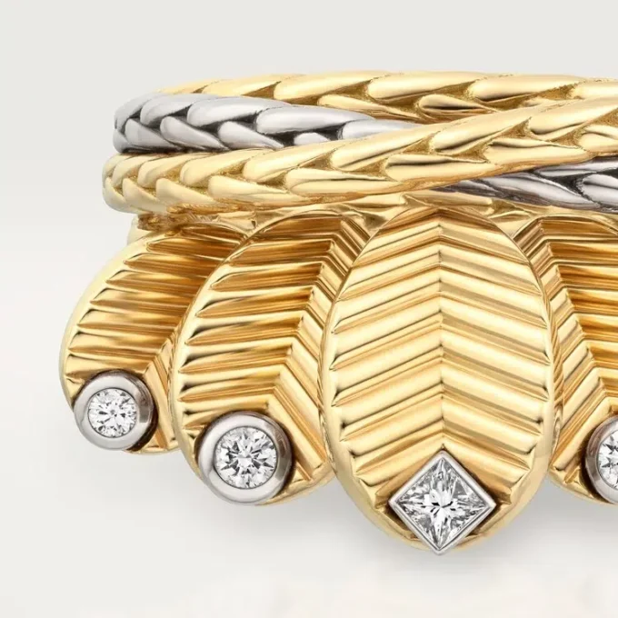 Grain De Cafe Ring, Diamanten