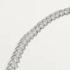 Halskette „Geometrie & Contrastes“, Chrysopras, Pavé
