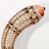 Haute Joaillerie-Armband – Roségold, Koralle, Onyx, schwarzer Lack, Diamanten – Cartier