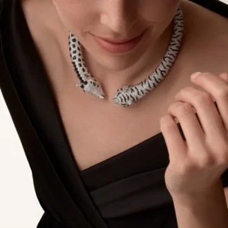 Indomptables De Cartier Torque-Halskette, pavé-besetzt