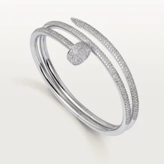 Juste un Clou Armband, doppelt, halb pavé-besetzt