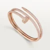 Juste un Clou Armband, doppelt, halb pavé-besetzt