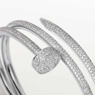Juste un Clou Armband, doppelt, halb pavé-besetzt