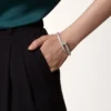Juste un Clou Armband, großes Modell, halb pavé-besetzt