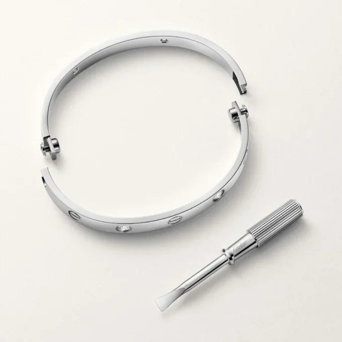 Liebesarmband, klassisches Modell, 4 Diamanten