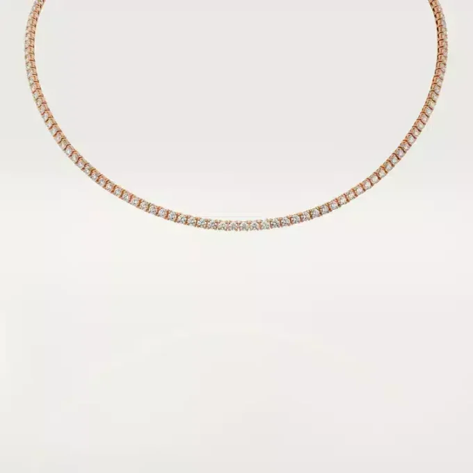 Lignes Essentielles Halskette, Diamanten im Brillantschliff