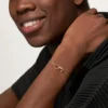 Love-Armband, an Kette, halb gepavé