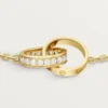 Love-Armband, an Kette, halb gepavé
