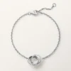 Love-Armband, an Kette, halb gepavé